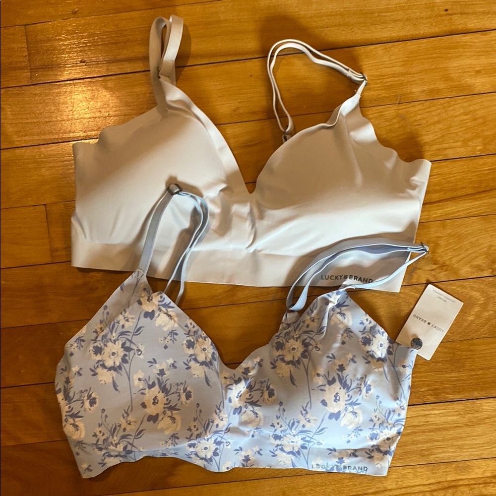 Lucky Brand Blue Intimates Floral Bra
